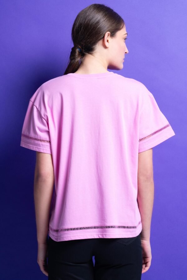 T-shirt μονόχρωμα (pink)/Mamoush βαμβακερό τοπ - Image 2