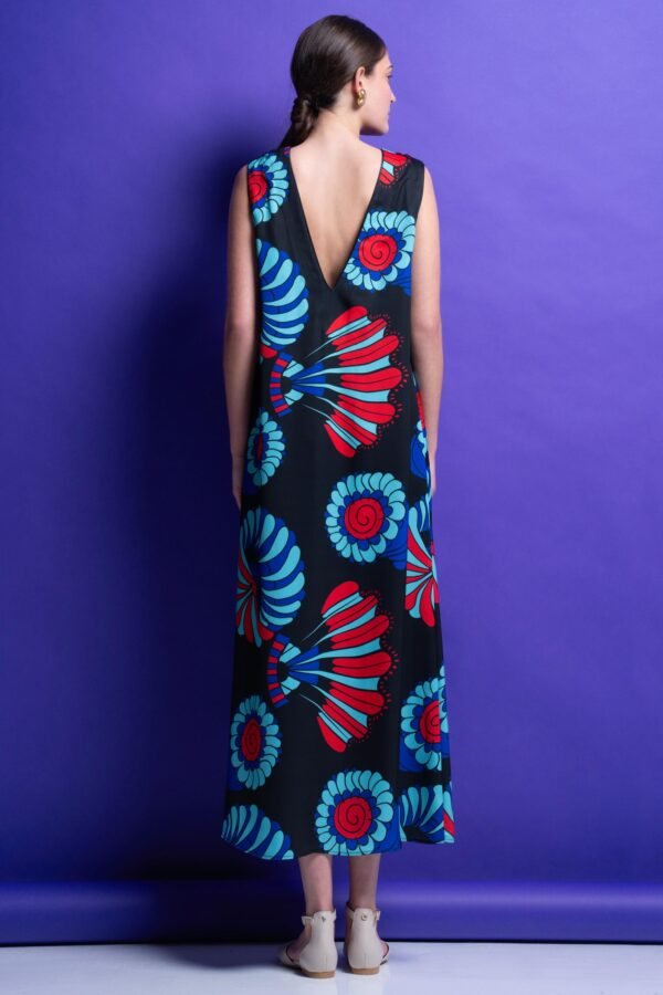 Renny midi dress black- fan /Mamoush φόρεμα - Image 4
