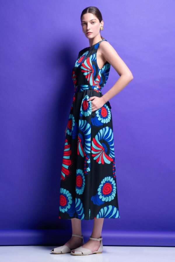 Renny midi dress black- fan /Mamoush φόρεμα - Image 2