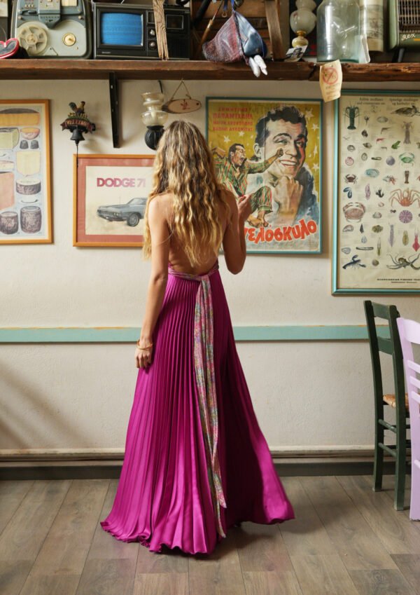 Esme dress in magenta/Madame Shoushou φόρεμα - Image 2
