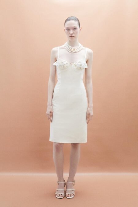 Midi off white (yellow roses bustier) dress/Milk White φόρεμα