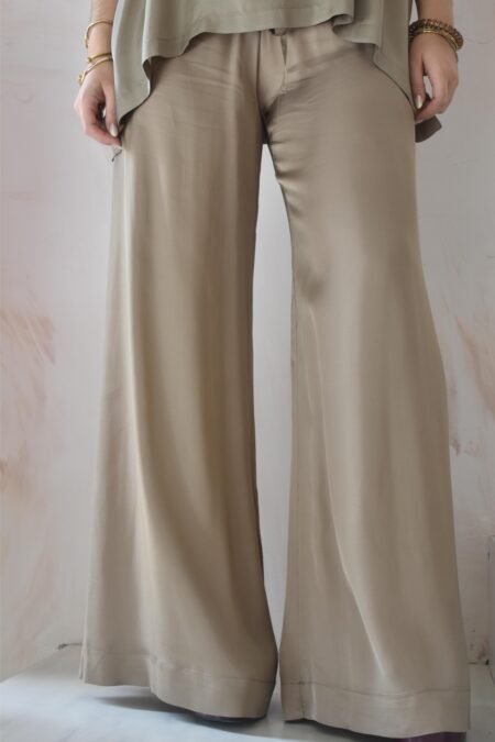 Satin cabana pants (pouro)/Athina klo παντελόνι