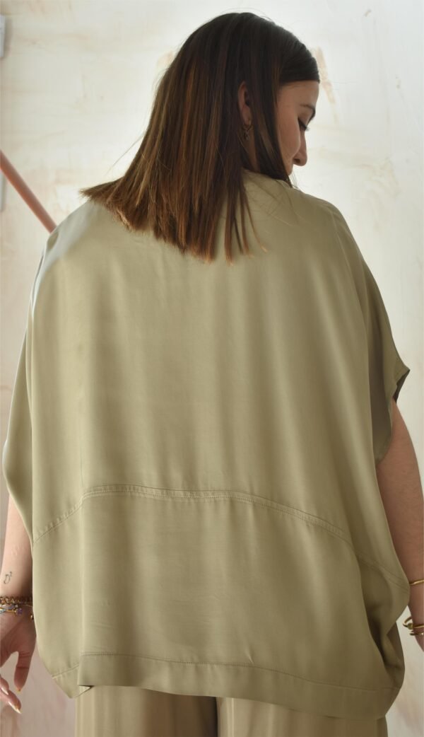 Satin minimal tokyo jacket (pouro)/Athina klo μπλούζα με κουμπιά - Image 2