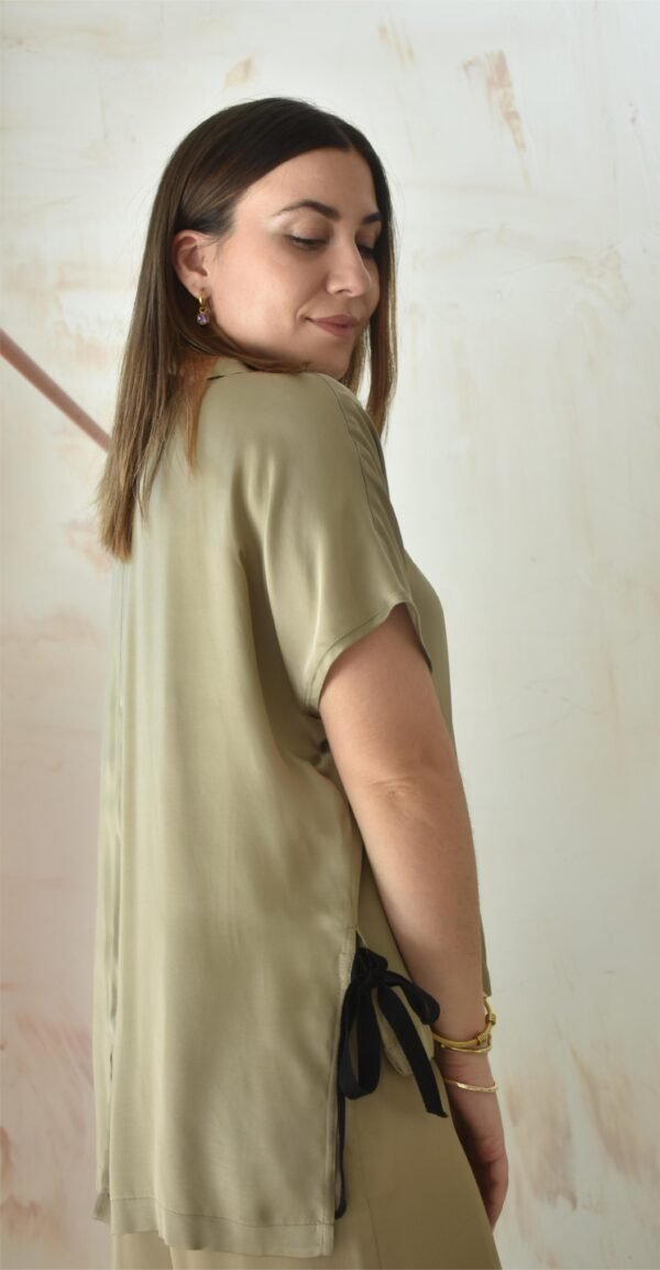 Satin blouse Paris (pouro)/Athina klo μπλούζα - Image 2
