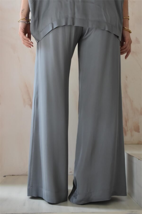 Satin cabana pants (silver)/Athina klo παντελόνι - Image 2