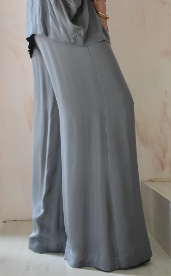 Satin cabana pants (silver)/Athina klo παντελόνι - Image 3
