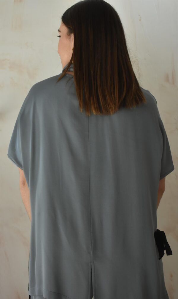 Satin blouse Paris (silver)/Athina klo μπλούζα - Image 5