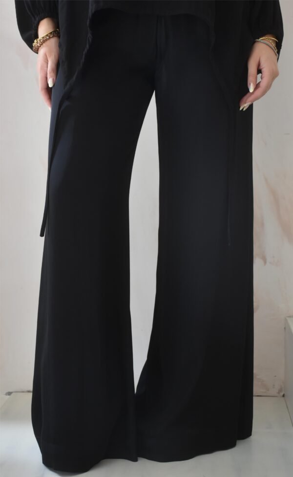 Satin cabana pants (black)/Athina klo παντελόνι - Image 2