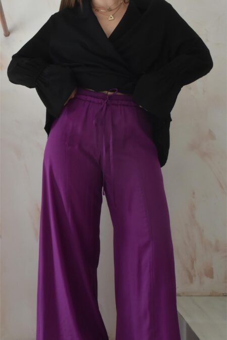 Viscose cabana pants (magenda)/Athina klo παντελόνι