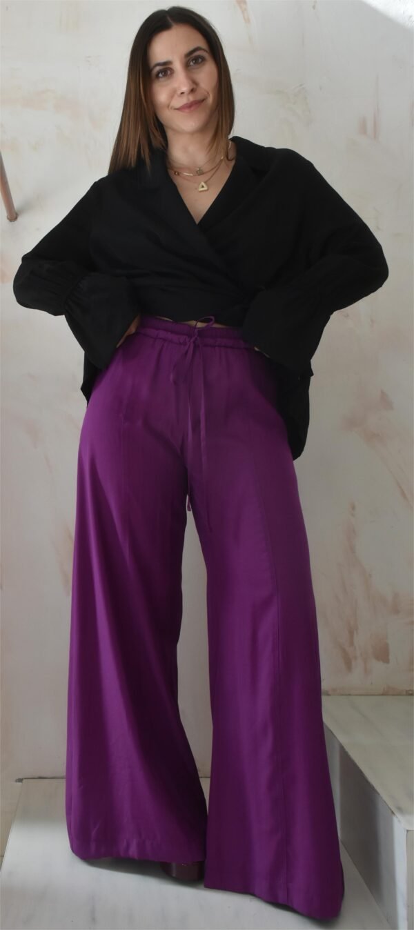 Viscose cabana pants (magenda)/Athina klo παντελόνι