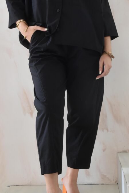 Cotton pop full baggy pants (black)/Athina klo παντελόνι