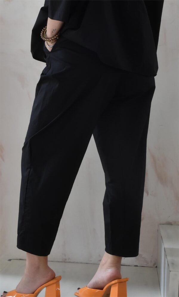 Cotton pop full baggy pants (black)/Athina klo παντελόνι - Image 2
