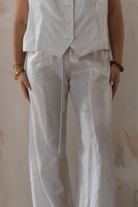 Street pants (white)/Athina klo παντελόνι