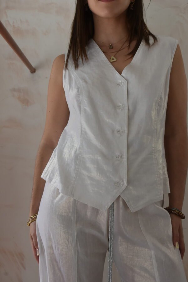 Γιλέκο glitter (white)/Athina klo γιλέκο - Image 2