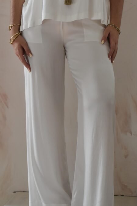Viscose pants (white)/Athina klo παντελόνι