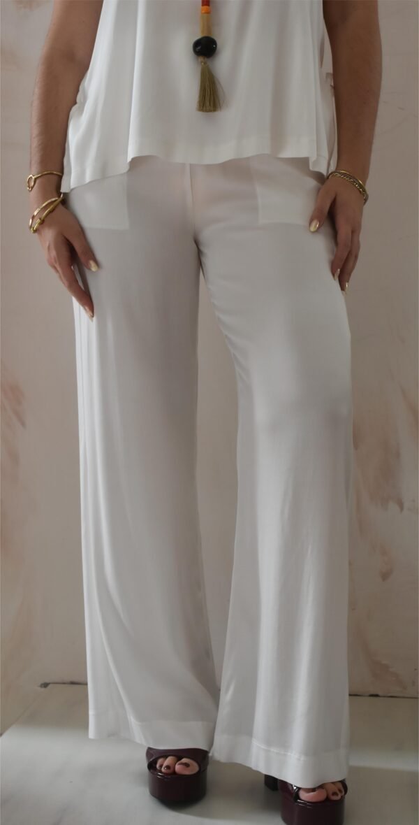 Viscose pants (white)/Athina klo παντελόνι