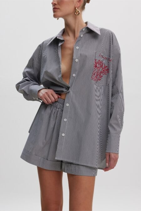 Black stripes Shirt / Ciel consept πουκάμισο