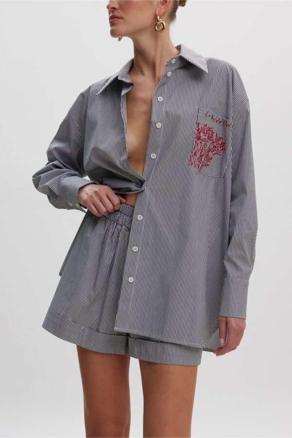 Black stripes Shirt / Ciel consept πουκάμισο
