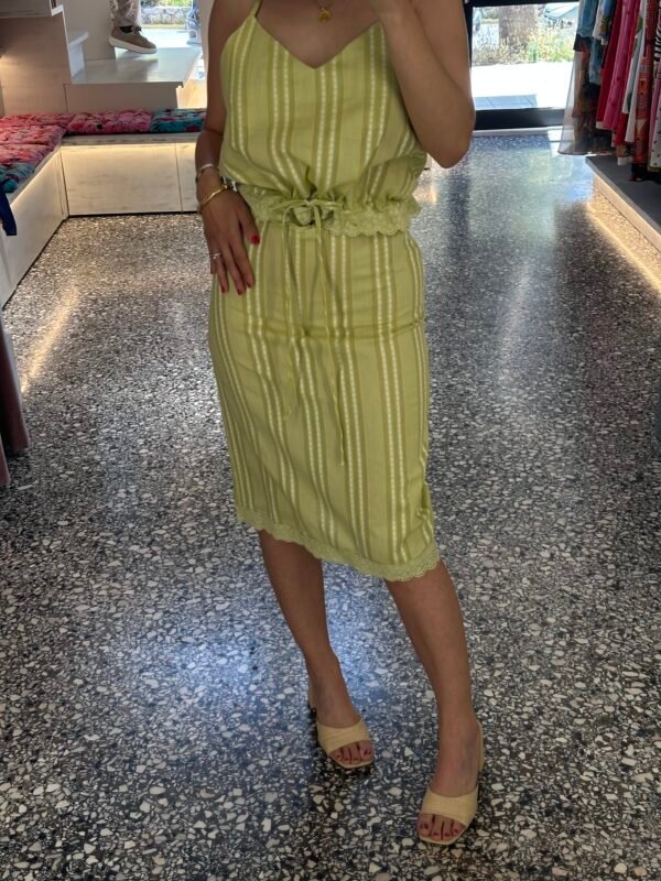Pencil skirt (lime)/Milk White φούστα - Image 2