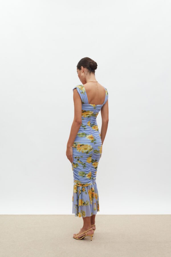 Layla midi dress indigo yellow/ Mix&match φόρεμα - Image 3