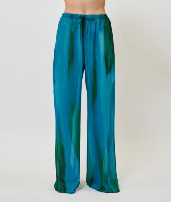 Valentina printed pants (aqua green)/Sunsetgo. παντελόνι - Image 3