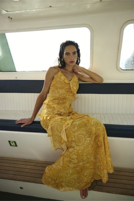 Sun Pearl Ruffle Maxi Dress/ Ciel concept φόρεμα
