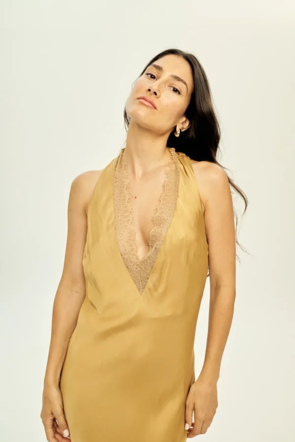 Noemi Dress (Gold )/Hemithea φόρεμα - Image 3