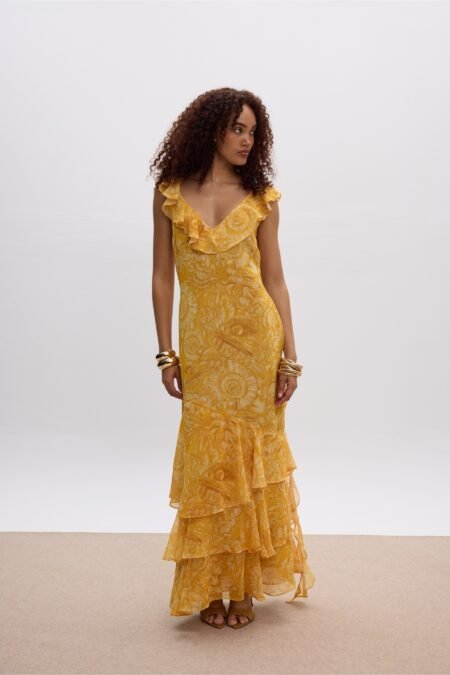 Sun Pearl Ruffle Dress/Ciel concept φόρεμα