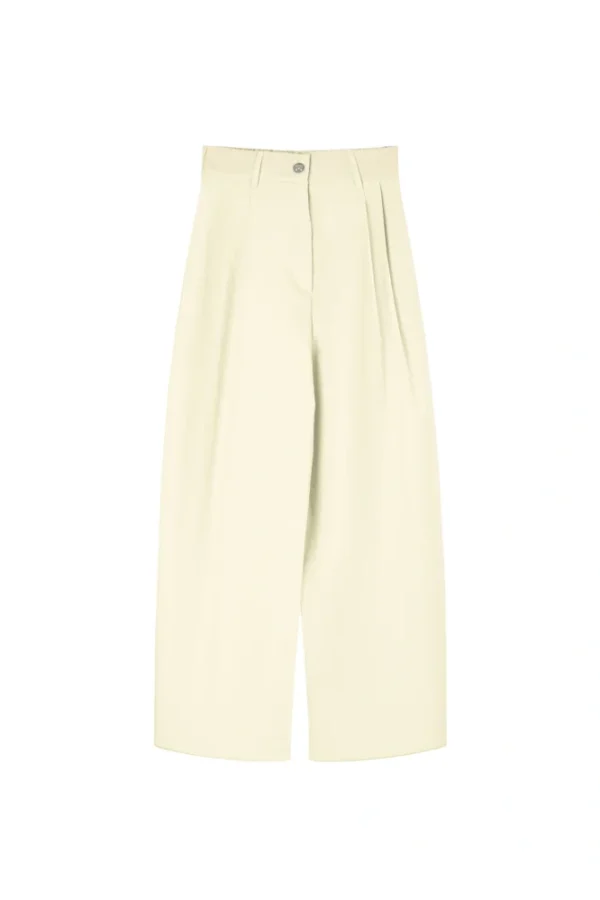 Classic pants cropped ivory/Milk White παντελόνι