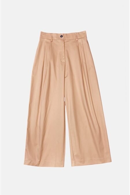Classic pants cropped peach/Milk White παντελόνι