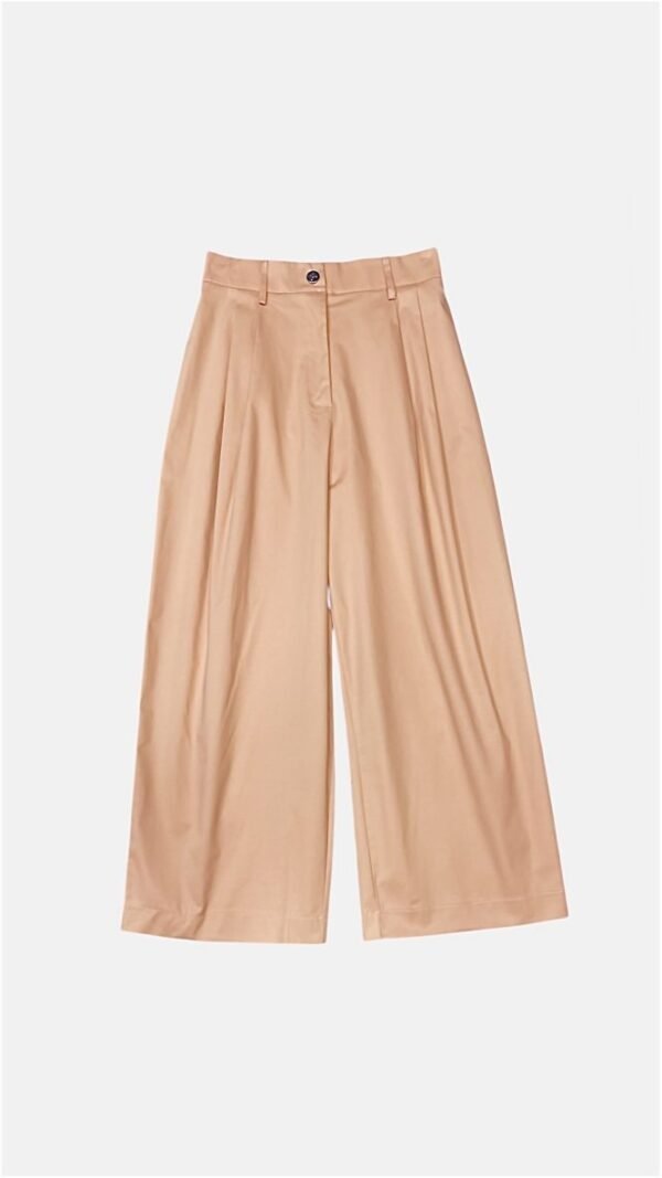 Classic pants cropped peach/Milk White παντελόνι