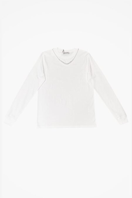 Μπλούζα με πέρλες white/Milk White μπλούζα