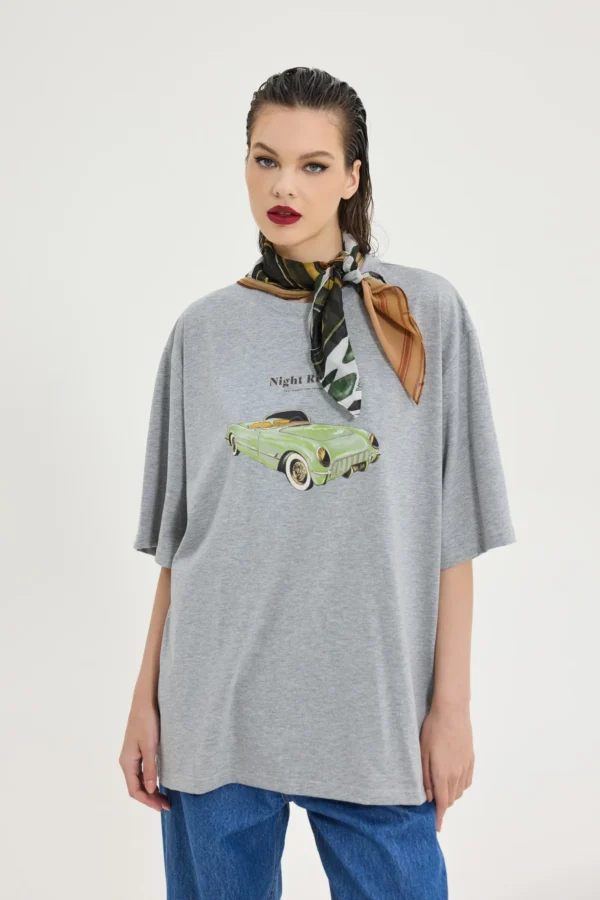Cheetah T-Shirt (Retro Car Grey)/Hemithea t-shirt - Image 3
