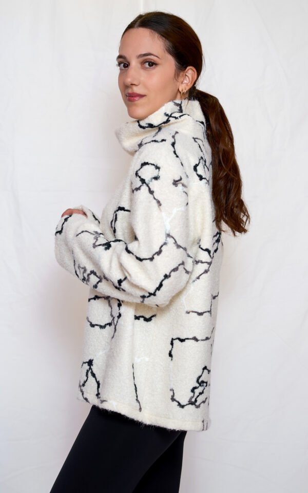 High neck knit top white/Ckontova πλεκτό τοπ - Image 2