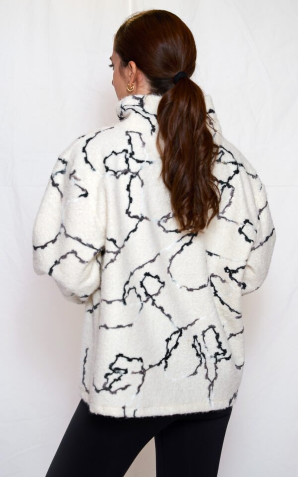 High neck knit top white/Ckontova πλεκτό τοπ - Image 3
