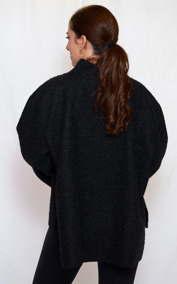 V neck knit top black/Ckontova πλεκτό τοπ - Image 3