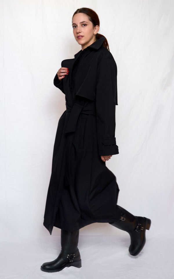 Trench coat black/Ckontova πανωφόρι - Image 3
