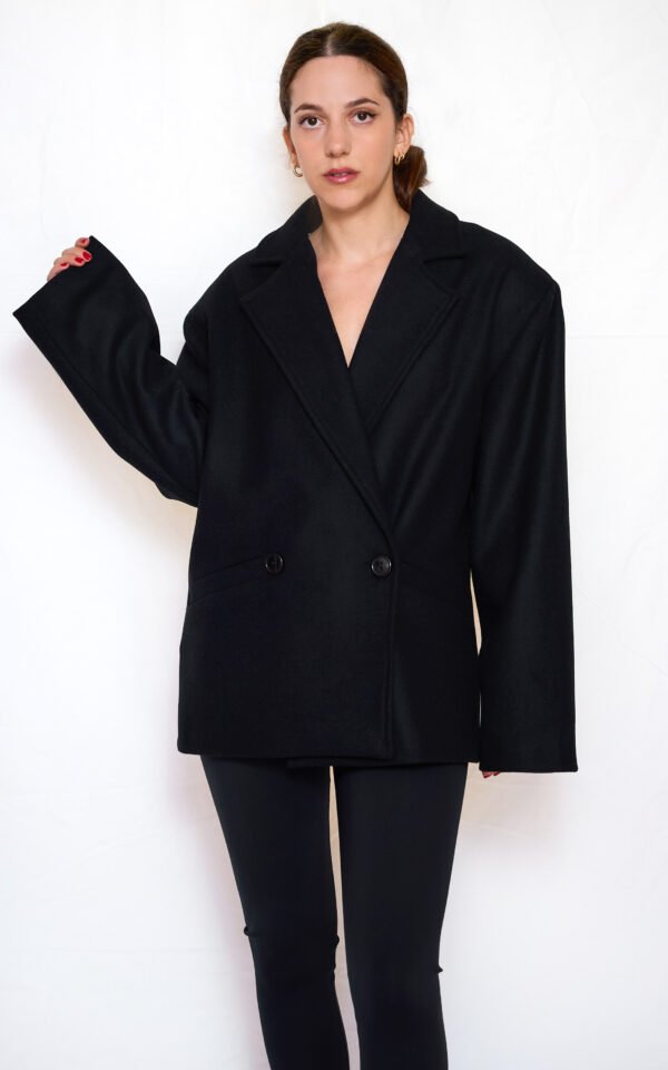 Wool blend jacket black/Ckontova πανωφόρι