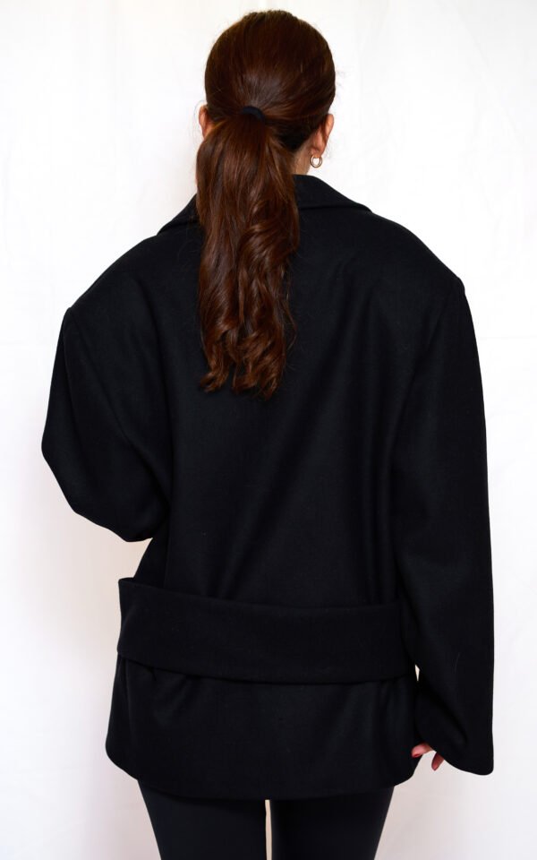 Wool blend jacket black/Ckontova πανωφόρι - Image 3