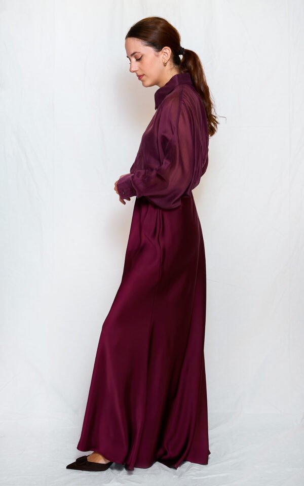 Bodysuit-shirt bordeaux/ckontova κορμάκι-πουκάμισο - Image 2