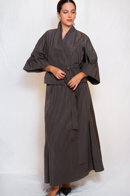 Taffeta skirt brown/ckontova φούστα