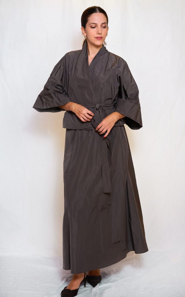 Taffeta skirt brown/ckontova φούστα