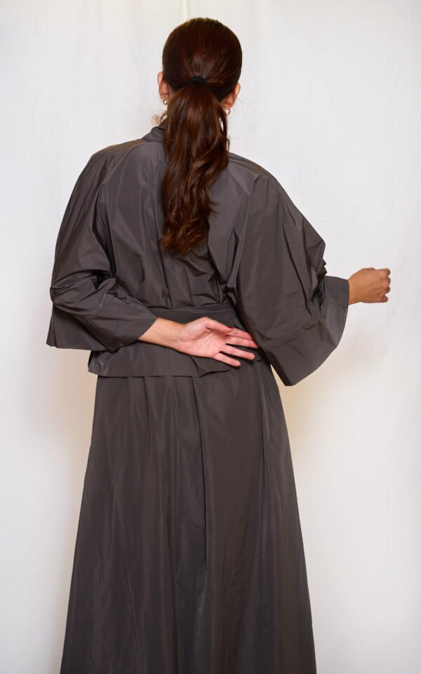 Taffeta skirt brown/ckontova φούστα - Image 2