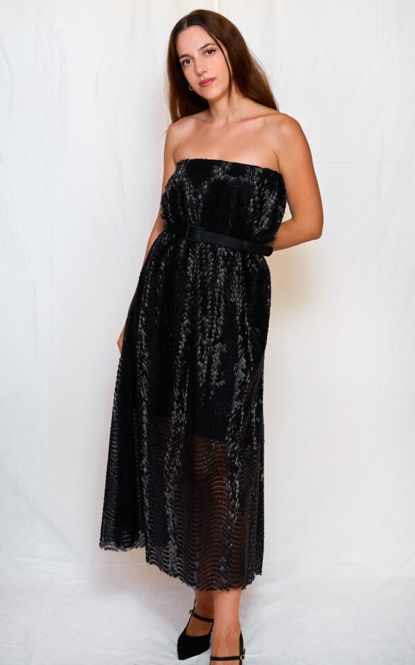 Beaded dress black one size/ckontova φόρεμα - Image 2