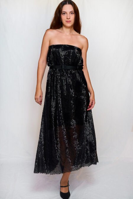 Beaded dress black one size/ckontova φόρεμα