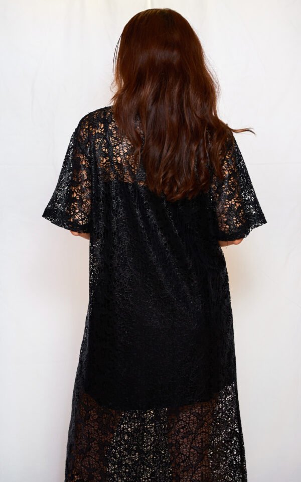 Black lace midi dress/ckontova φόρεμα - Image 5