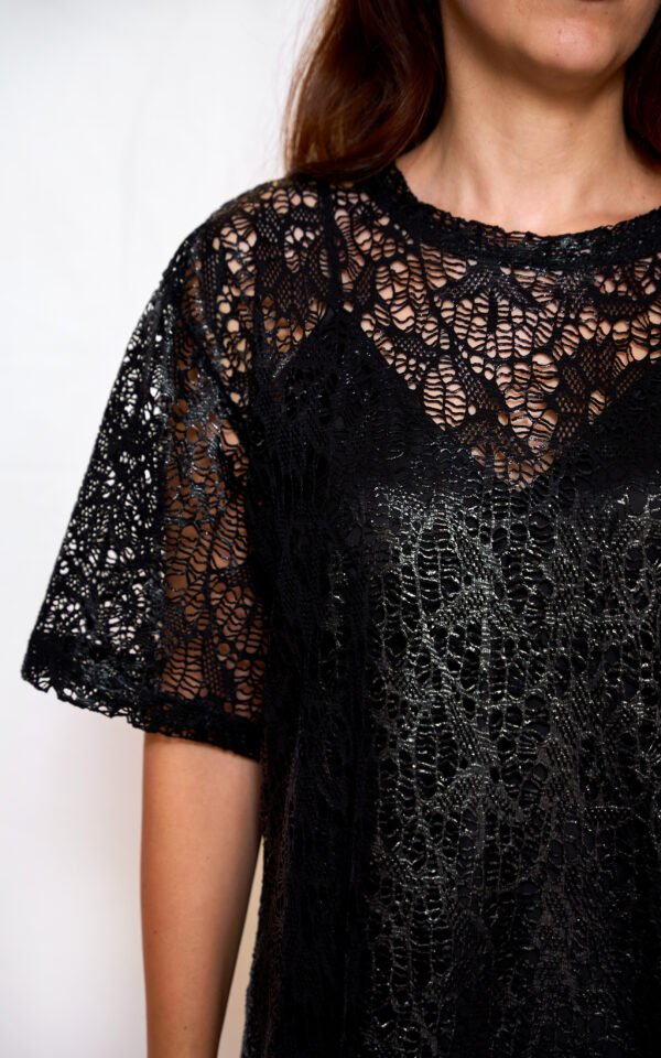 Black lace midi dress/ckontova φόρεμα - Image 4