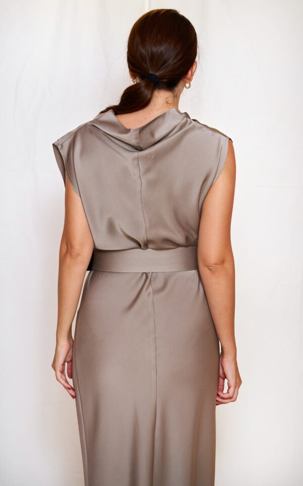High neck dress grey/ckontova φόρεμα - Image 3