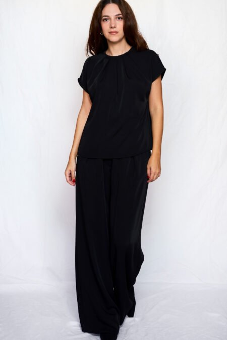 Black wide leg pants/ckontova παντελόνι