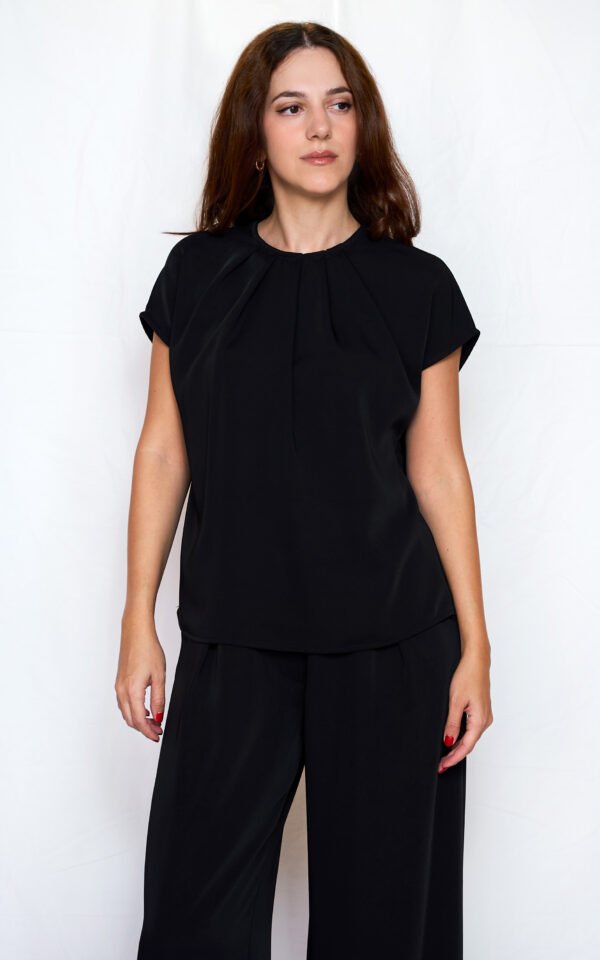 Black wide leg pants/ckontova παντελόνι - Image 4
